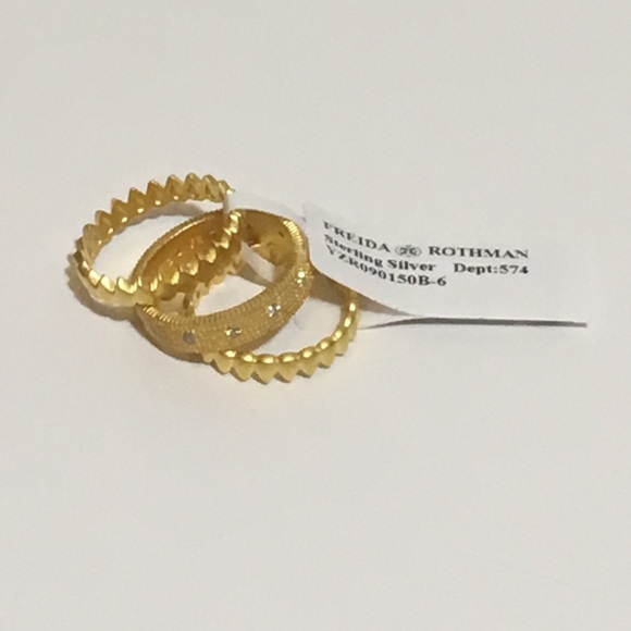 1 LEFT! Freida Rothman Crown Rings Sz 6 NWT - Picture 4 of 7